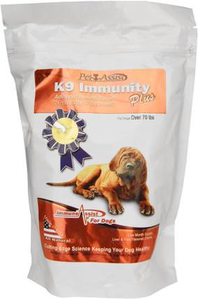 For Large Dogs, Liver & Fish Flavored, 90 Soft Chews by Aloha Medicinals K9 Immunity Plus, 寵物護理，jerkys骨頭和餅乾 HK 香港