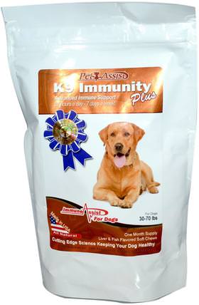 For Medium Dogs, Liver & Fish Flavored, 60 Soft Chews by Aloha Medicinals K9 Immunity Plus, 寵物護理，寵物狗的補充 HK 香港