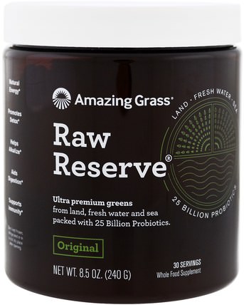 Raw Reserve, Original, 8.5 oz (240 g) by Amazing Grass, 補品，超級食品 HK 香港