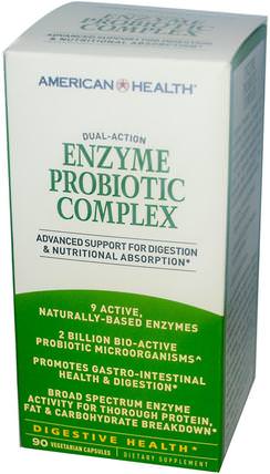 Enzyme Probiotic Complex, 90 Veggie Caps by American Health, 補充劑，益生菌 HK 香港