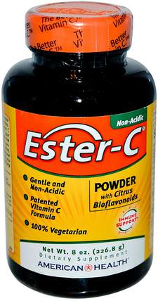 Ester-C, Powder with Citrus Bioflavonoids, 8 oz (226.8 g) by American Health, 維生素，維生素c，酯c粉 HK 香港