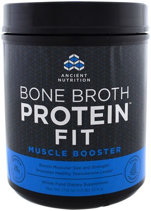Bone Broth Protein Fit, Muscle Booster, 17.8 oz (504 g) by Ancient Nutrition, 健康，男人 HK 香港