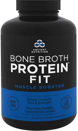 Bone Broth Protein Fit, Muscle Booster, 180 Capsules by Ancient Nutrition, 健康，男人 HK 香港