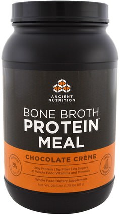 Bone Broth Protein Meal, Chocolate Creme, 28.6 oz (811 g) by Ancient Nutrition, 補充劑，蛋白質飲料 HK 香港