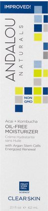 Oil-Free Moisturizer, Acai + Kombucha, 2.1 fl oz (62 ml) by Andalou Naturals, 維生素C HK 香港
