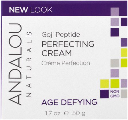 Perfecting Cream, Goji Peptide, Age Defying, 1.7 fl oz (50 ml) by Andalou Naturals, 維生素C HK 香港