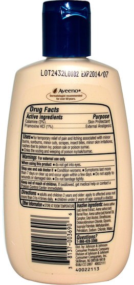 止癢，身體 - Aveeno, Active Naturals, Anti-Itch Concentrated Lotion, 4 fl oz (118 ml)