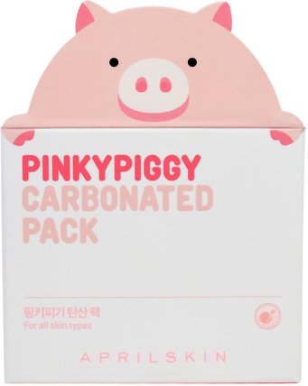 PinkyPiggy Carbonated Pack, 3.38 oz (100 g) by April Skin, 美容，面部護理，面部清潔劑，健康，粉刺，皮膚類型的痤瘡皮膚 HK 香港