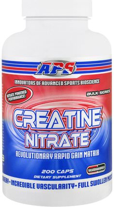 Creatine Nitrate, 200 Capsules by APS, 運動，肌酸 HK 香港