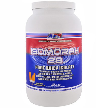 Isomorph 28, Pure Whey Isolate, Orange Creamsicle, 2 lb by APS, 運動，補品，乳清蛋白 HK 香港