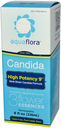 Candida, High Potency 9, 8 fl oz (236 ml) by Aqua Flora, 健康，念珠菌 HK 香港