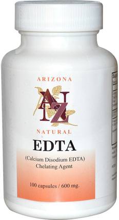 EDTA, 600 mg, 100 Capsules by Arizona Natural, 補充，edta HK 香港