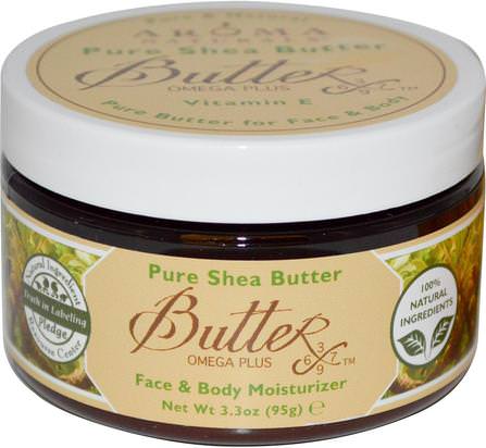 Pure Shea Butter, Face & Body Moisturizer, 3.3 oz (95 g) by Aroma Naturals, 洗澡，美容，歐米茄浴 HK 香港