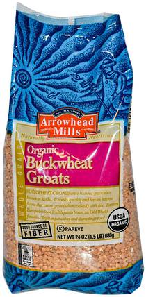 Organic Buckwheat Groats, 24 oz (680 g) by Arrowhead Mills, 食物，堅果種子穀物 HK 香港