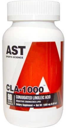 CLA-1000, 90 Softgel Capsules by AST Sports Science, 減肥，飲食，cla（共軛亞油酸） HK 香港