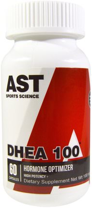 DHEA 100, 100 mg, 60 Veggie Caps by AST Sports Science, 補充劑，dhea HK 香港
