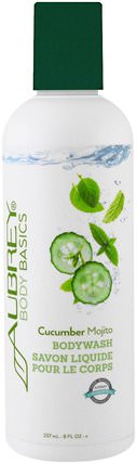 Body Basics, Bodywash, Cucumber Mohito, 8 fl oz (237 ml) by Aubrey Organics, 洗澡，美容，沐浴露 HK 香港