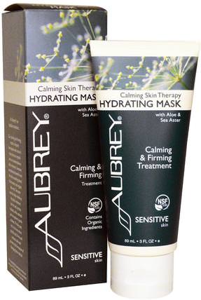 Calming Skin Therapy, Hydrating Mask, Sensitive Skin, 3 fl oz (89 ml) by Aubrey Organics, 美容，面膜 HK 香港