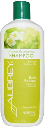 Chamomile Luxurious Shampoo, Body Booster, Normal, 11 fl oz (325 ml) by Aubrey Organics, 洗澡，美容，洗髮水，頭髮，頭皮，護髮素 HK 香港