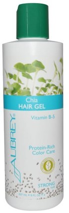 Chia Hair Gel, Strong Hold, 8 fl oz (237 ml) by Aubrey Organics, 洗澡，美容，髮型定型凝膠，歐米茄浴 HK 香港