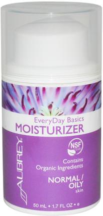 Every Day Basics Moisturizer, Normal / Oily Skin, 1.7 fl oz (50 ml) by Aubrey Organics, 美容，面部護理，面霜，乳液，健康，皮膚 HK 香港
