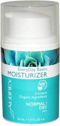 EveryDay Basics Moisturizer, Normal/Dry Skin, 1.7 fl oz (50 ml) by Aubrey Organics, 美容，面部護理，面霜，乳液，健康，皮膚 HK 香港