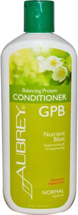 GPB Balancing Protein Conditioner, Rosemary Peppermint, Normal, 11 fl oz (325 ml) by Aubrey Organics, 洗澡，美容，頭髮，頭皮，護髮素 HK 香港