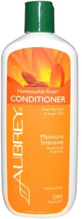 Honeysuckle Rose Conditioner, Restores & Hydrates, Dry Hair, 11 fl oz (325 ml) by Aubrey Organics, 洗澡，美容，護髮素，摩洛哥堅果 HK 香港