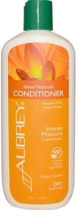 Island Naturals Conditioner, Tropical Repair, Dry Replenish, 11 fl oz (325 ml) by Aubrey Organics, 洗澡，美容，護髮素，頭髮，頭皮，洗髮水，護髮素 HK 香港