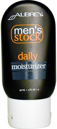 Mens Stock, Daily Moisturizer, 2 fl oz (59 ml) by Aubrey Organics, 美容，面部護理，面霜乳液，血清，沐浴，男士個人護理 HK 香港