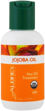 Organic Jojoba Oil, 2 fl oz (59 ml) by Aubrey Organics, 健康，皮膚，霍霍巴油，浴，美容，護髮素 HK 香港