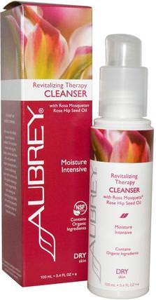 Revitalizing Therapy Cleanser, Dry Skin, 3.4 fl oz (100 ml) by Aubrey Organics, 美容，面部護理，洗面奶，健康，皮膚 HK 香港