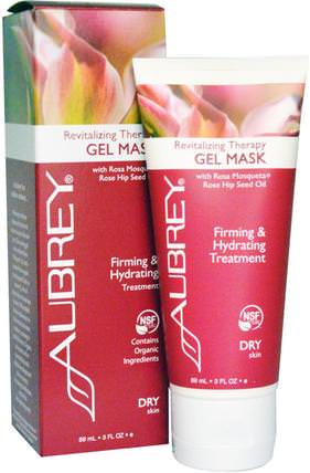 Revitalizing Therapy Gel Mask, Dry Skin, 3 fl oz (89 ml) by Aubrey Organics, 健康，皮膚，面膜 HK 香港