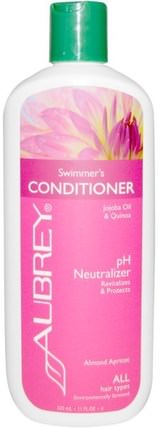 Swimmers Conditioner, pH Neutralizer, All Hair Types, 11 fl oz (325 ml) by Aubrey Organics, 洗澡，美容，頭髮，頭皮，護髮素 HK 香港