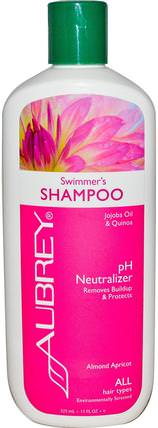 Swimmers Shampoo, pH Neutralizer, All Hair Types, 11 fl oz (325 ml) by Aubrey Organics, 洗澡，美容，頭髮，頭皮，洗髮水 HK 香港