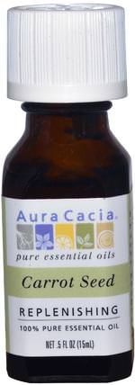 100% Pure Essential Oil, Carrot Seed.5 fl oz (15 ml) by Aura Cacia, 沐浴，美容，香薰精油 HK 香港