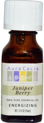 100% Pure Essential Oil, Juniper Berry.5 fl oz (15 ml) by Aura Cacia, 沐浴，美容，香薰精油，杜松油 HK 香港