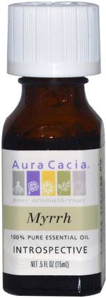 100% Pure Essential Oil, Myrrh.5 fl oz (15 ml) by Aura Cacia, 沐浴，美容，香薰精油，沒藥油 HK 香港