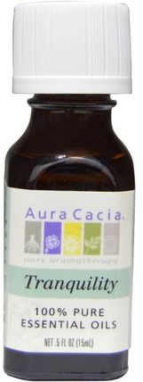 100% Pure Essential Oils, Tranquility.5 fl oz (15 ml) by Aura Cacia, 沐浴，美容，香薰精油 HK 香港