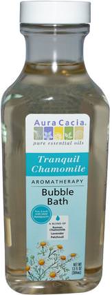 Aromatherapy Bubble Bath, Tranquil Chamomile, 13 fl oz (384 ml) by Aura Cacia, 洗澡，美容，泡泡浴 HK 香港