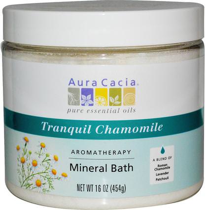 Aromatherapy Mineral Bath, Tranquil Chamomile, 16 oz (454 g) by Aura Cacia, 洗澡，美容，浴鹽 HK 香港