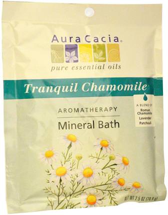 Aromatherapy Mineral Bath, Tranquil Chamomile, 2.5 oz (70.9 g) by Aura Cacia, 洗澡，美容，浴鹽 HK 香港