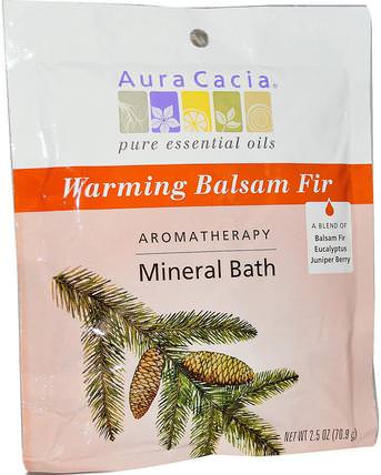 Aromatherapy Mineral Bath, Warming Balsam Fir, 2.5 oz (70.9 g) by Aura Cacia, 洗澡，美容，浴鹽 HK 香港