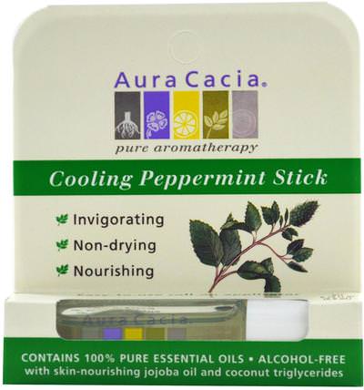 Aromatherapy Roll-On, Cooling Peppermint, 0.31 fl oz (9.2 ml) by Aura Cacia, 洗澡，美容，香水噴霧 HK 香港