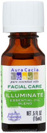 Facial Care, Essential Oil Blend, Illuminate.5 fl oz (15 ml) by Aura Cacia, 美容，面部護理，皮膚 HK 香港