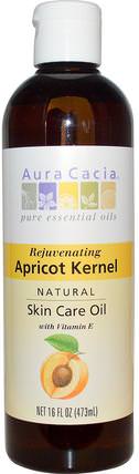 Natural Skin Care Oil, Rejuvenating Apricot Kernel, 16 fl oz (473 ml) by Aura Cacia, 健康，皮膚，按摩油，杏仁油 HK 香港