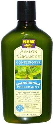 Conditioner, Strengthening, Peppermint, 11 fl oz (325 ml) by Avalon Organics, 洗澡，美容，護髮素，頭髮，頭皮，洗髮水，護髮素 HK 香港