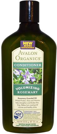 Conditioner, Volumizing, Rosemary, 11 oz (312 g) by Avalon Organics, 洗澡，美容，護髮素，頭髮，頭皮，洗髮水，護髮素 HK 香港
