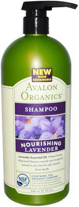 Shampoo, Nourishing, Lavender, 32 fl oz (946 ml) by Avalon Organics, 健康 HK 香港