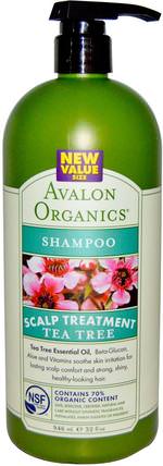 Shampoo, Scalp Treatment, Tea Tree, 32 fl oz (946 ml) by Avalon Organics, 健康 HK 香港